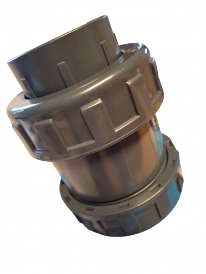 PVC-U Kugelrückschlagventil mit Klebemuffe 16 bar - KxK (63mm x 63mm) - PN16 - EPDM Dichtung